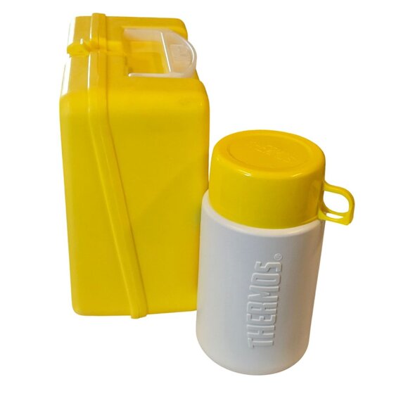 Sesame Street Snuffy and Big Bird Thermos Lunchbox Yellow Vintage 2001 NOS - Picture 8 of 16